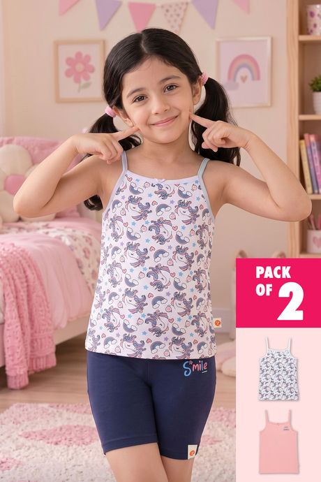 Zivame Girls Camisoles (Pack of 2) - Multicolor Buy Zivame Girls Camisoles (Pack of 2) - Multicolor